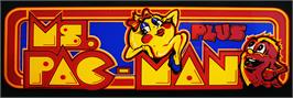 Arcade Cabinet Marquee for Ms. Pac-Man Plus.