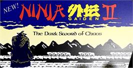 Arcade Cabinet Marquee for Ninja Gaiden Episode II: The Dark Sword of Chaos.
