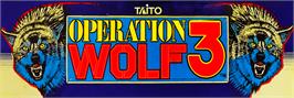 Arcade Cabinet Marquee for Operation Wolf 3.