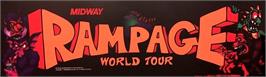 Arcade Cabinet Marquee for Rampage: World Tour.