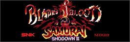 Arcade Cabinet Marquee for Samurai Shodown III / Samurai Spirits - Zankurou Musouken.