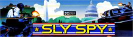 Arcade Cabinet Marquee for Sly Spy.