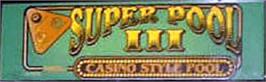 Arcade Cabinet Marquee for Super Pool III.