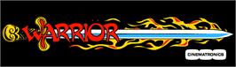 Arcade Cabinet Marquee for Warrior.