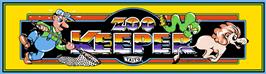Arcade Cabinet Marquee for Zoo Keeper.