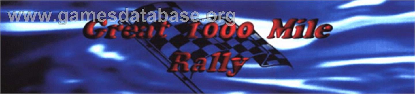 1000 Miglia: Great 1000 Miles Rally - Arcade - Artwork - Marquee