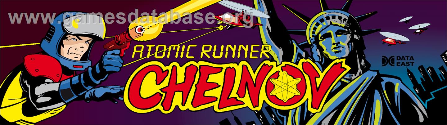 Chelnov - Atomic Runner - Arcade - Artwork - Marquee