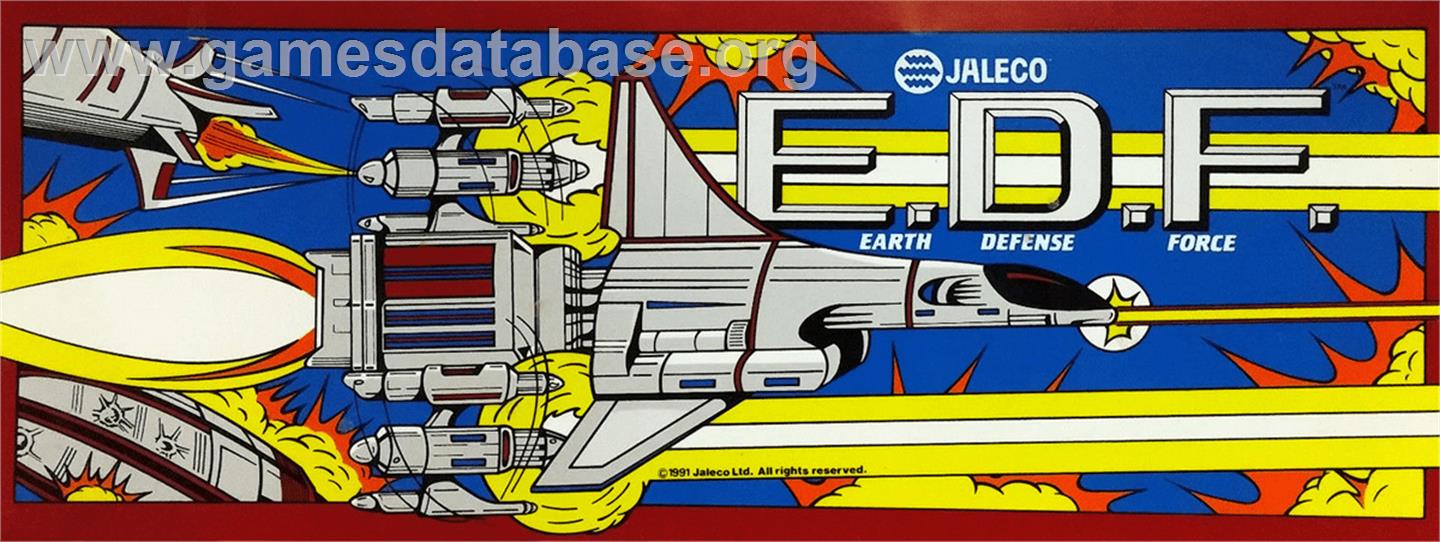 E.D.F. : Earth Defense Force - Arcade - Artwork - Marquee