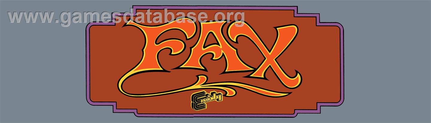 FAX - Arcade - Artwork - Marquee