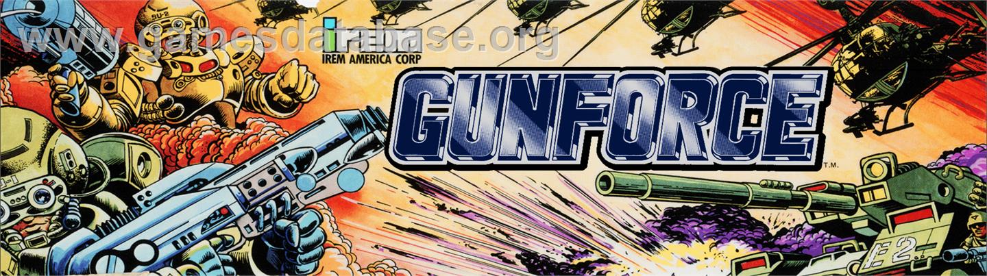 Gunforce - Battle Fire Engulfed Terror Island - Arcade - Artwork - Marquee