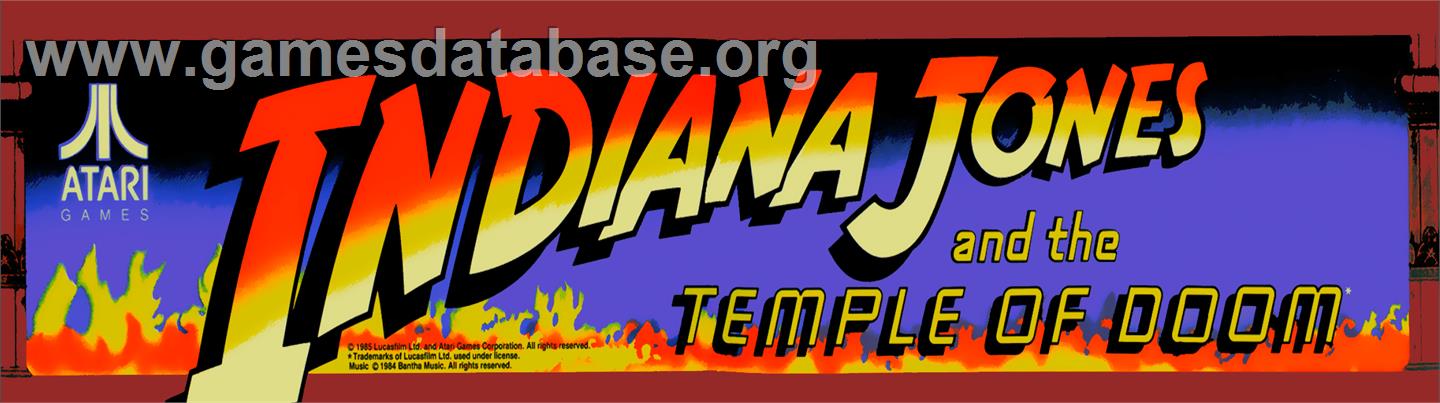 Indiana Jones and the Temple of Doom - Arcade - Artwork - Marquee