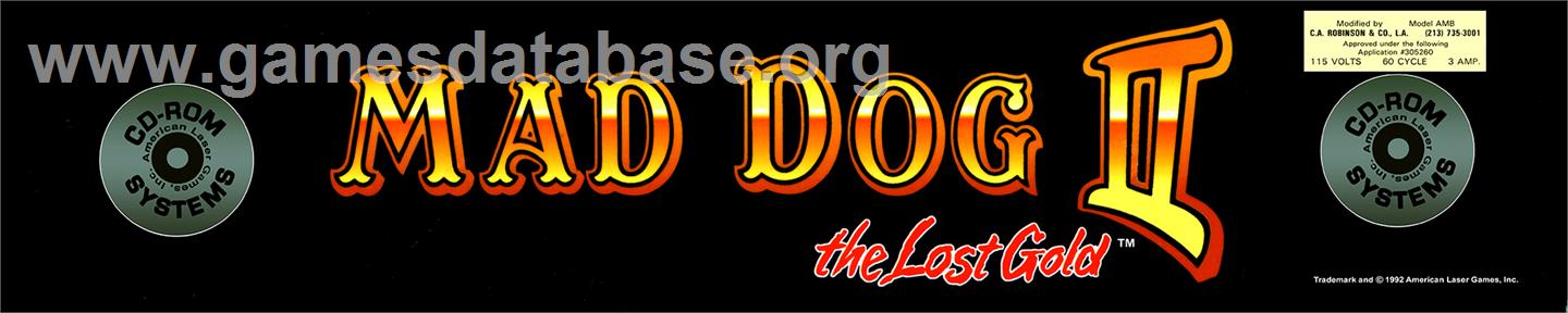 Mad Dog II: The Lost Gold   - Arcade - Artwork - Marquee