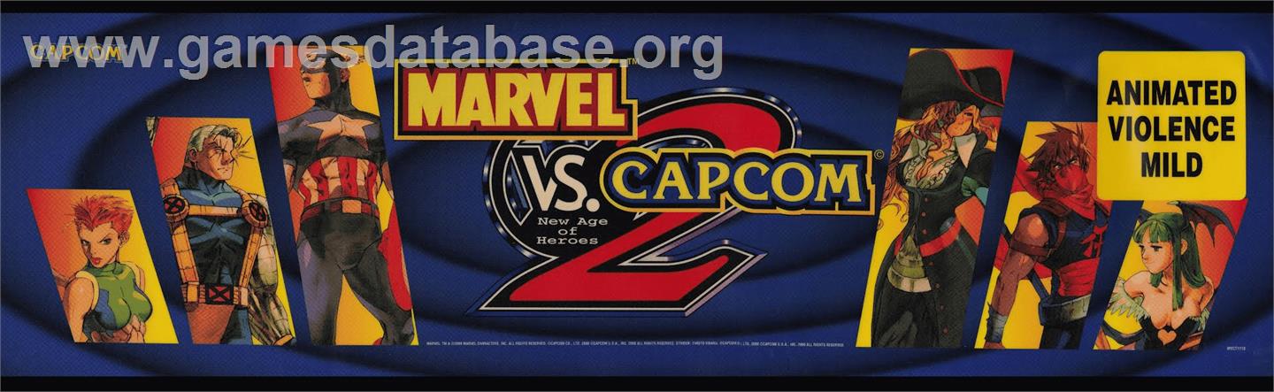 Marvel Vs. Capcom 2 New Age of Heroes - Arcade - Artwork - Marquee