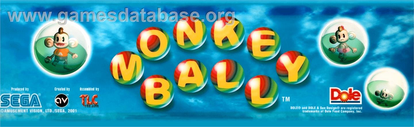 Monkey Ball - Arcade - Artwork - Marquee