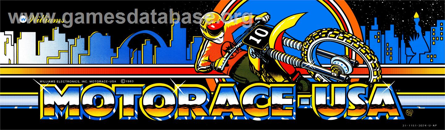 MotoRace USA - Arcade - Artwork - Marquee