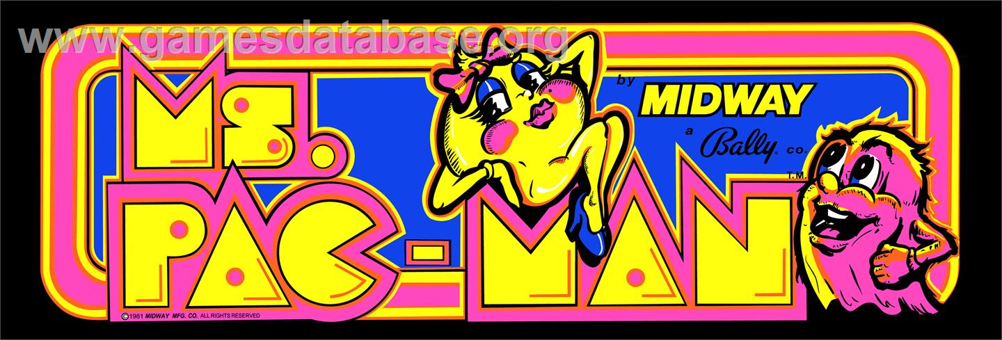 Ms. Pacman Champion Edition / Super Zola-Puc Gal - Arcade - Artwork - Marquee