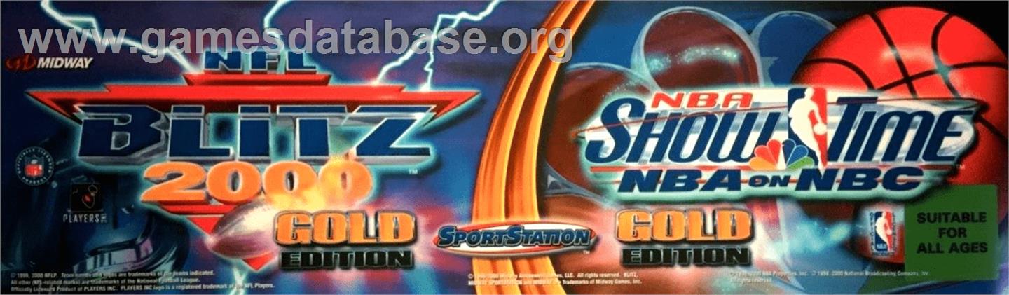 NBA Showtime / NFL Blitz 2000 - Arcade - Artwork - Marquee