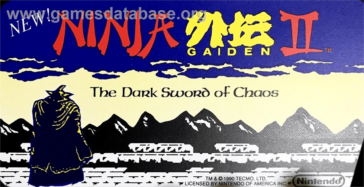 Ninja Gaiden Episode II: The Dark Sword of Chaos - Arcade - Artwork - Marquee