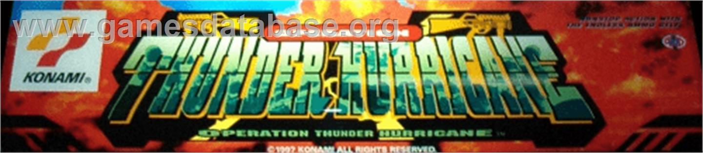 Operation Thunder Hurricane - Arcade - Artwork - Marquee