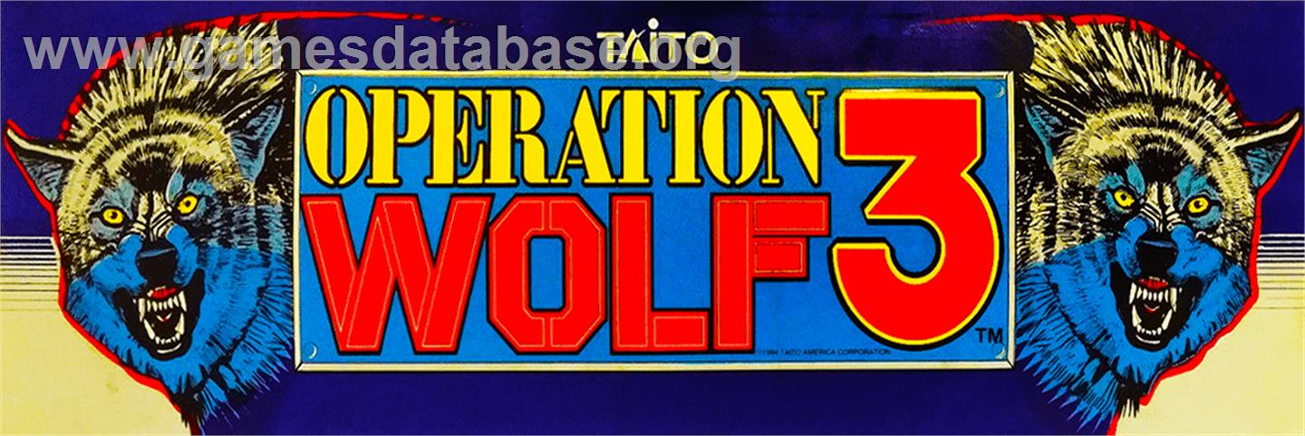 Operation Wolf 3 - Arcade - Artwork - Marquee