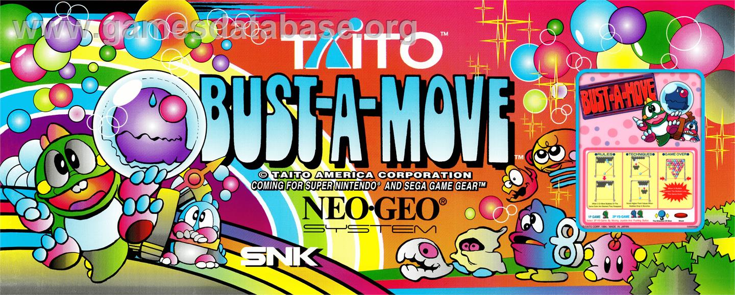 Puzzle Bobble / Bust-A-Move - Arcade - Artwork - Marquee