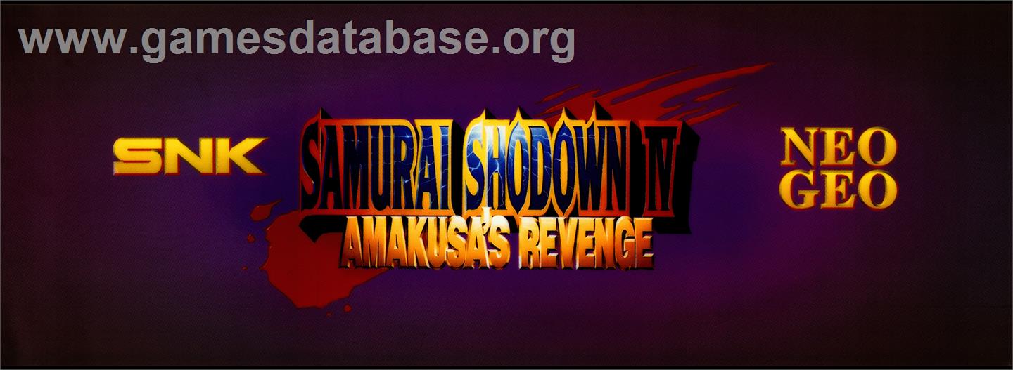 Samurai Shodown IV - Amakusa's Revenge / Samurai Spirits - Amakusa Kourin - Arcade - Artwork - Marquee