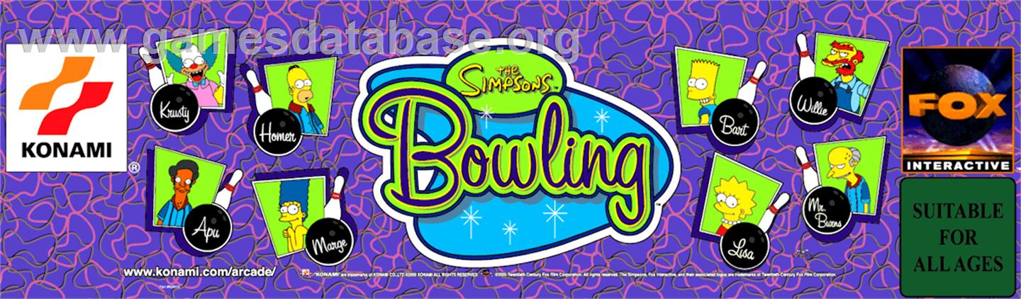 Simpsons Bowling - Arcade - Artwork - Marquee