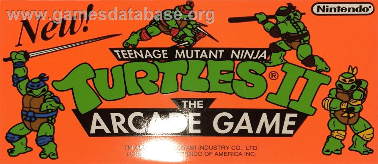 Teenage Mutant Ninja Turtles II: The Arcade Game - Arcade - Artwork - Marquee