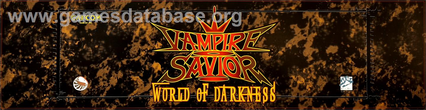 Vampire Savior: The Lord of Vampire - Arcade - Artwork - Marquee