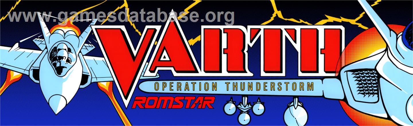 Varth: Operation Thunderstorm - Arcade - Artwork - Marquee