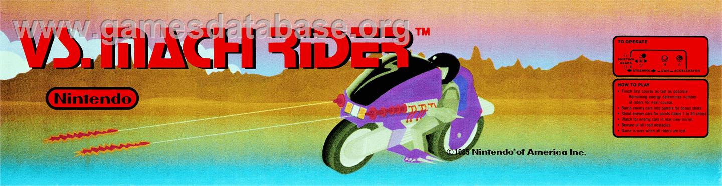 Vs. Mach Rider - Arcade - Artwork - Marquee