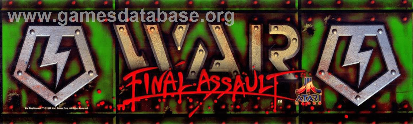 War: The Final Assault - Arcade - Artwork - Marquee