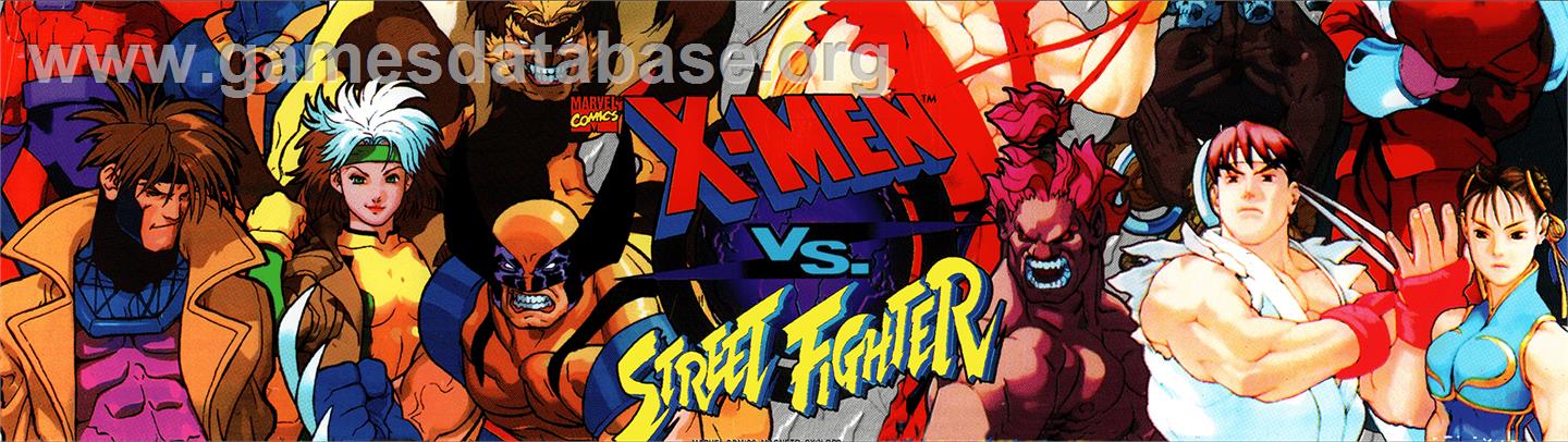 X-Men Vs. Street Fighter - Arcade - Artwork - Marquee