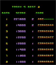 High Score Screen for Air Attack.