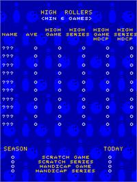 High Score Screen for Alley Master.