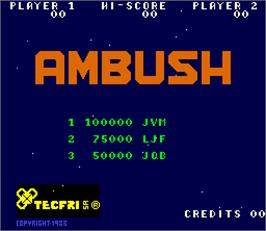 High Score Screen for Ambush.