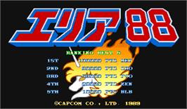 High Score Screen for Area 88.