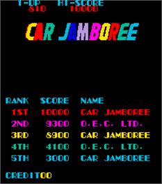 High Score Screen for Car Jamboree.