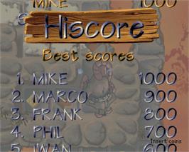 High Score Screen for Cheese Chase.