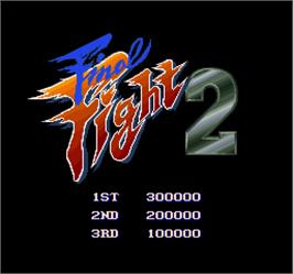 High Score Screen for Final Fight 2.