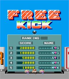 High Score Screen for Free Kick.