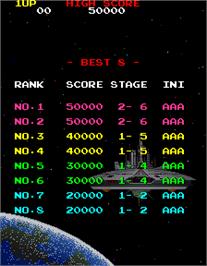 High Score Screen for Galaga '88.