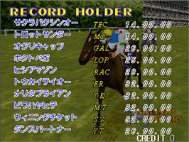 High Score Screen for Gallop Racer.