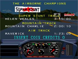 High Score Screen for Hard Drivin's Airborne.