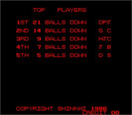 High Score Screen for Hex Pool.