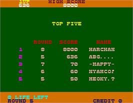 High Score Screen for Hopping Mappy.