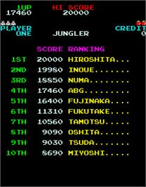High Score Screen for Jungler.