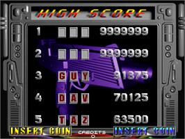 High Score Screen for Maximum Force.