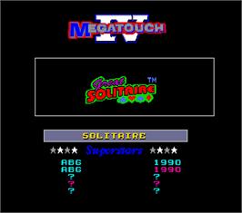 High Score Screen for Megatouch IV Tournament Edition.