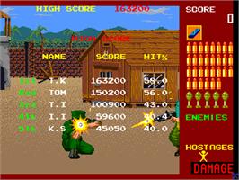 High Score Screen for Operation Wolf.